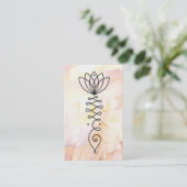 *~*ハートロータスピオンフラワーフローラ霊気ヨガ 名刺 (スタンド正面)