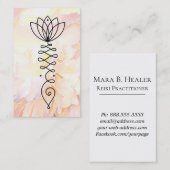 *~*ハートロータスピオンフラワーフローラ霊気ヨガ 名刺 (正面/裏面)