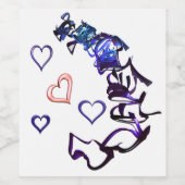 ハートワインラベルのチェーン解除 ワインラベル (シングルラベル)