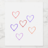 ハートワインラベル ワインラベル (シングルラベル)