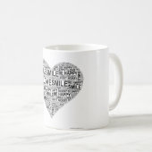 ハートワードアートマグ コーヒーマグカップ (正面右)