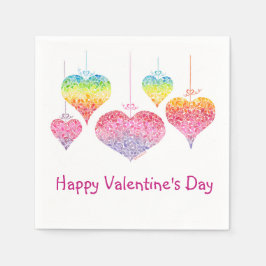 ハートヴァレンティンズカクテルナプキンズ スタンダードカクテルナプキン