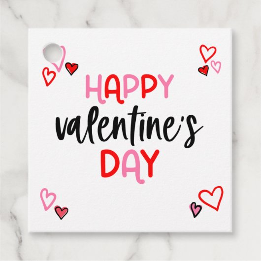 ハートヴァレンティーンズデイビーフギフトラベル フェイバータグ (正面)