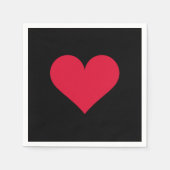 ハートヴァレンティーンズデイラブハート スタンダードカクテルナプキン (正面)