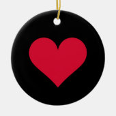 ハートヴァレンティーンズデイラブハート セラミックオーナメント (正面)