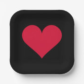 ハートヴァレンティーンズデイラブハート ペーパープレート (正面)