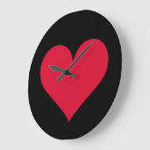 ハートヴァレンティーンズデイラブハート ラージ壁時計 (傾斜)