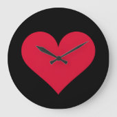 ハートヴァレンティーンズデイラブハート ラージ壁時計 (正面)