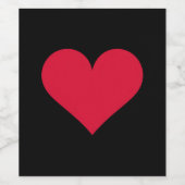 ハートヴァレンティーンズデイラブハート ワインラベル (シングルラベル)