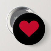 ハートヴァレンティーンズデイラブハート 缶バッジ (正面&裏面)