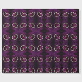 ハートヴィンテージストランドビーズ紫 ラッピングペーパー (フラット)