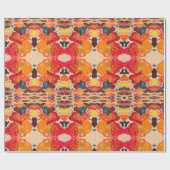 ハート万華鏡のように千変万化するパターン ラッピングペーパー (フラット)