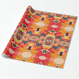 ハート万華鏡のように千変万化するパターン ラッピングペーパー