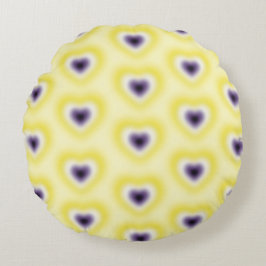 ハート上の非バイナリフラグのぼやけ色 ラウンドクッション