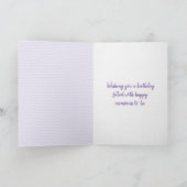 ハート上の101番目の誕生日ハートバルーン カード (内部)