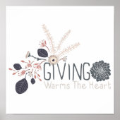 ハート与えが投げ花を温めよくはしゃぐる ポスター (正面)