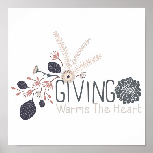 ハート与えが投げ花を温めよくはしゃぐる ポスター (正面)