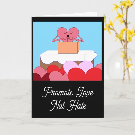 ハート与えの愛についてのスピーチ空白の: カード (黄色い花)