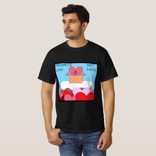 ハート与えの愛についてのスピーチ Tシャツ (正面フル)