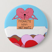 ハート与えの愛に関するスピーチ： 缶バッジ (正面)