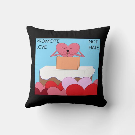 ハート与えは愛についての演説だ。 クッション (裏面)