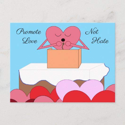 ハート与えは愛についての演説だ。 ポストカード (正面)