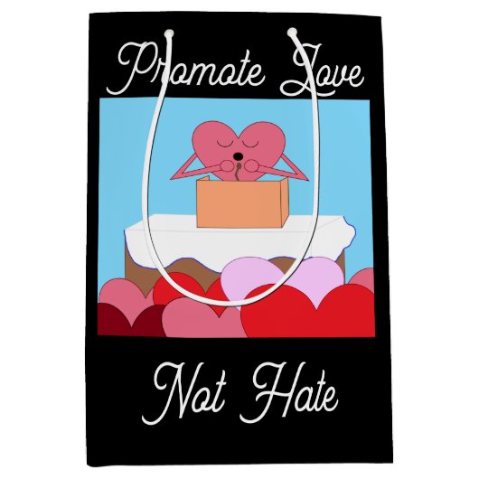 ハート与えは愛についての演説だ。 ミディアムペーパーバッグ (正面)