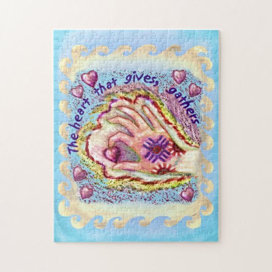 ハート与えクリスチャンパズル ジグソーパズル (縦)