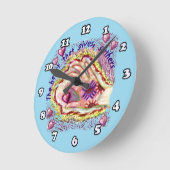 ハート与えクロック ラウンド壁時計 (傾斜)