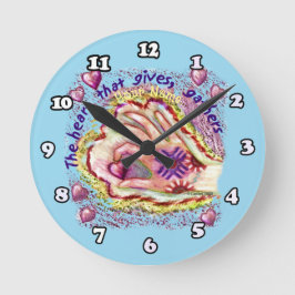 ハート与えクロック ラウンド壁時計