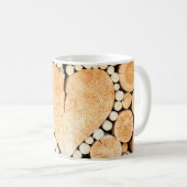 ハート丸太 コーヒーマグカップ (正面右)