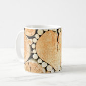 ハート丸太 コーヒーマグカップ (正面左)