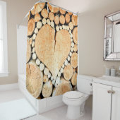 ハート丸太 シャワーカーテン (インサイチュ)