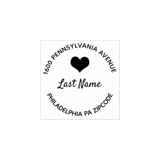 ハート丸 ラバースタンプ (インプリント)