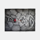 ハート人形 フリースブランケット (正面(横))