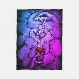 ハート人形 フリースブランケット