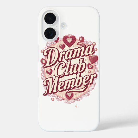 ハート付きの「演劇部員」サッシー Case-Mate iPhoneケース (裏面)