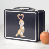 ハート付きウサギ メタルランチボックス (インサイチュ)