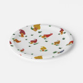 ハート付きカスタムキノコ紙プレート7 in ペーパープレート (アングル)