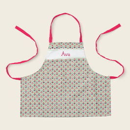 ハート付きカップケーキパーソナライズされたプリントチルドレン エプロン