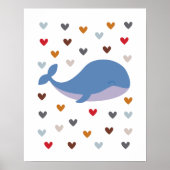 ハート付きカラフル子供部屋ルームポスター ポスター (正面)