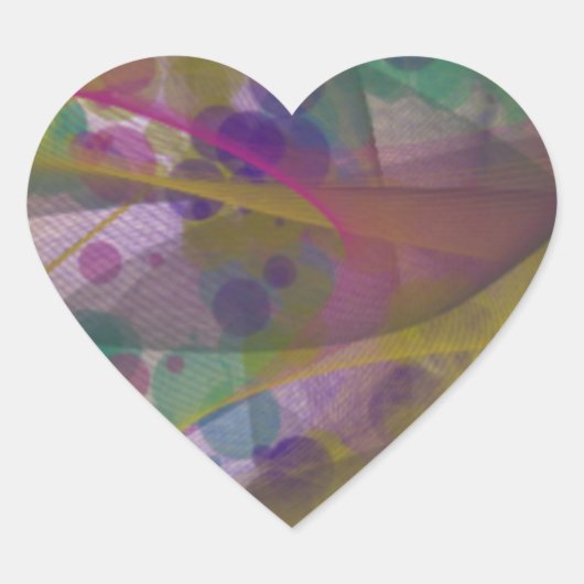 ハート付きステッカラフルカー ハートシール (正面)
