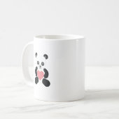 ハート付きパンダのテディベア コーヒーマグカップ (正面左)