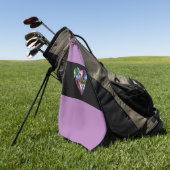 ハート付きパープルゴルフタカラフルオル ゴルフタオル (グリーン)