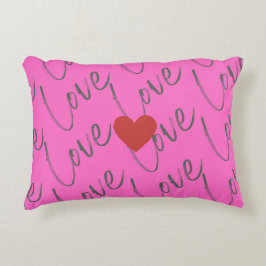 ハート付きラブスクリプト アクセントクッション