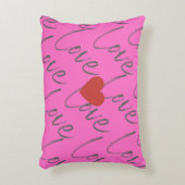 ハート付きラブスクリプト アクセントクッション (正面(垂直))