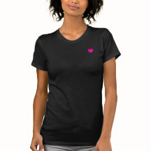 ハート付きレディースフィットTシャツ
