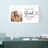 ハート付き卒業写真スクリプト 横断幕 (トレードショー)