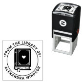 ハート付き図書名付き セルフインキングスタンプ (インサイチュ)