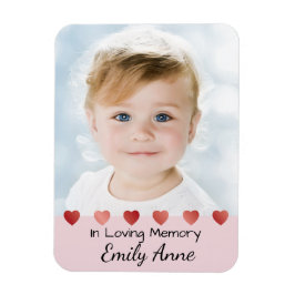 ハート付き小さな女の子用メモリアム磁石 マグネット